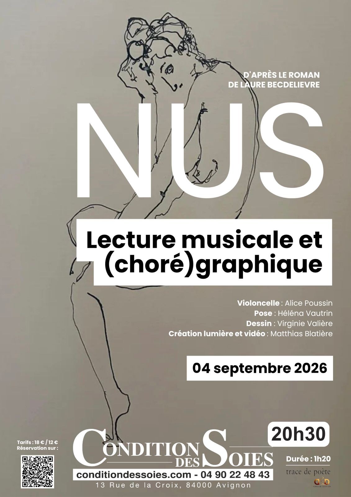 Affiche — 4 septembre 2026, Condition des Soies, Avignon