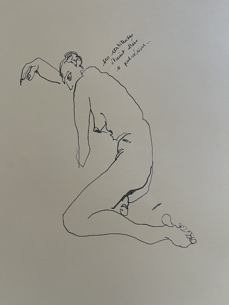 Dessin réalisé pendant la performance