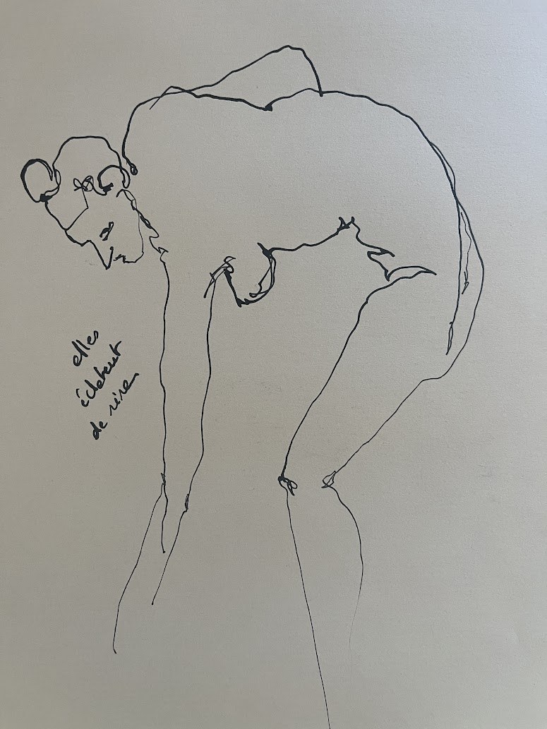 Dessin réalisé pendant la performance