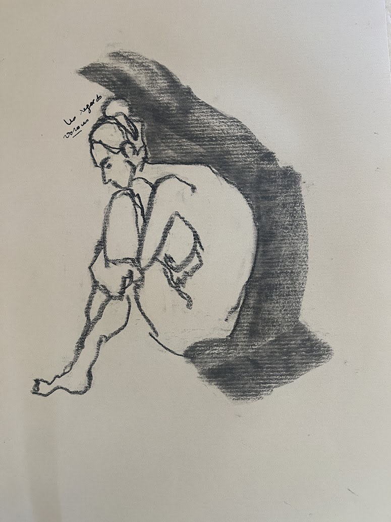 Dessin réalisé pendant la performance