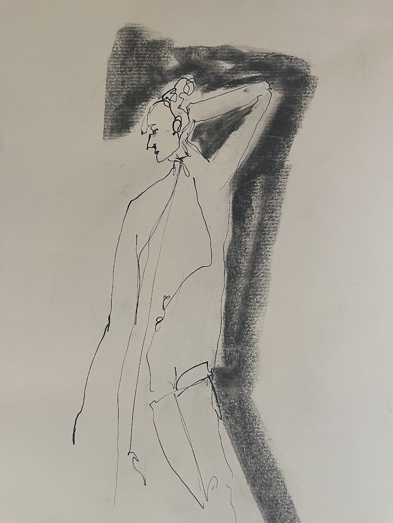 Dessin réalisé pendant la performance