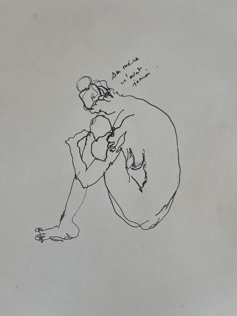 Dessin réalisé pendant la performance