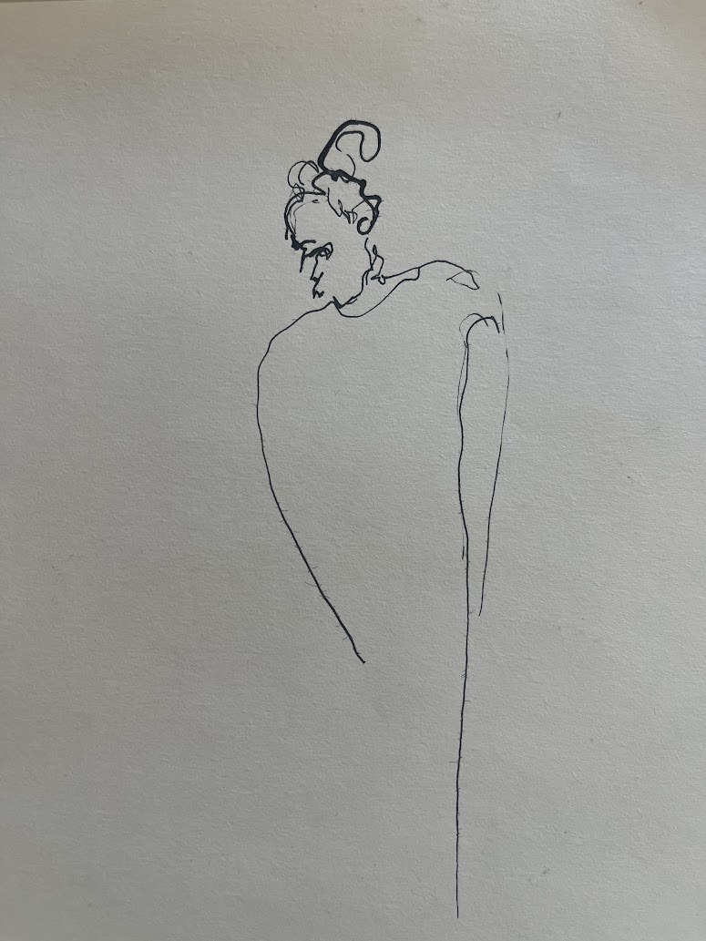 Dessin réalisé pendant la performance