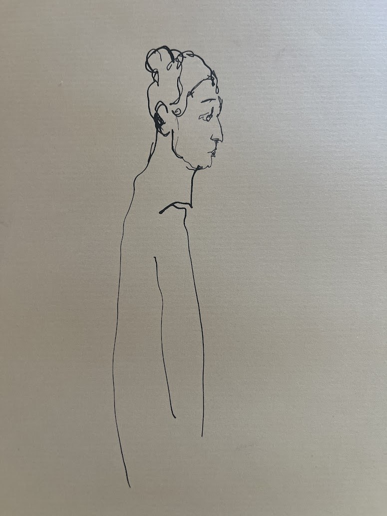 Dessin réalisé pendant la performance
