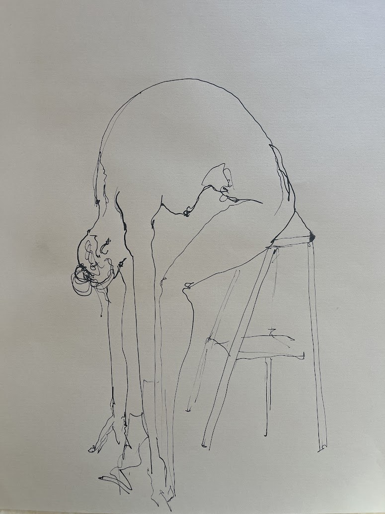 Dessin réalisé pendant la performance