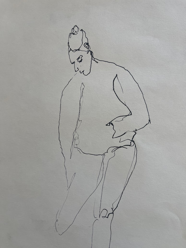 Dessin réalisé pendant la performance