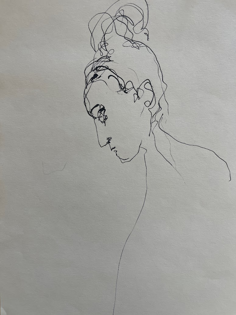 Dessin réalisé pendant la performance