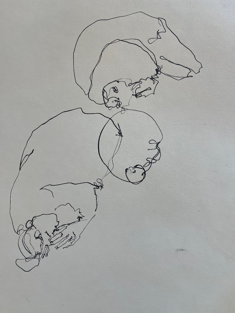 Dessin réalisé pendant la performance