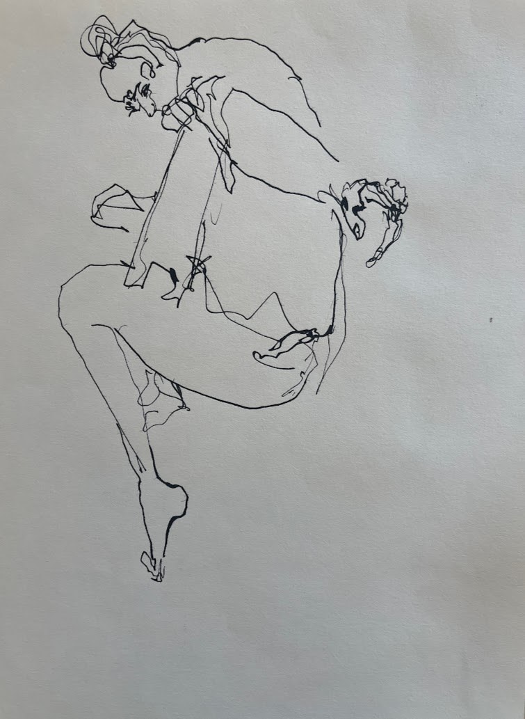 Dessin réalisé pendant la performance