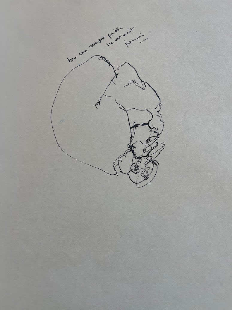 Dessin réalisé pendant la performance
