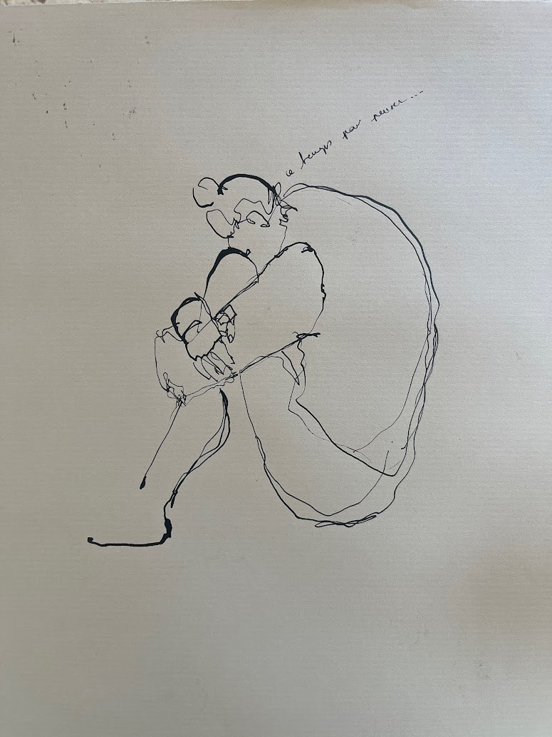 Dessin réalisé pendant la performance