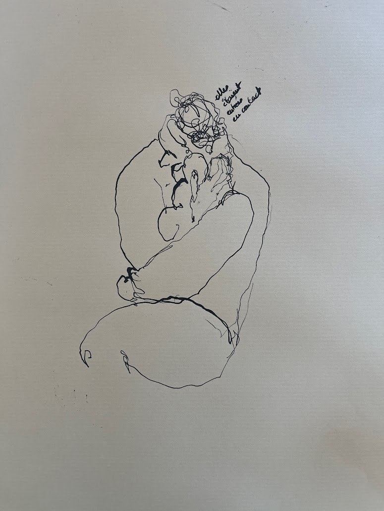 Dessin réalisé pendant la performance